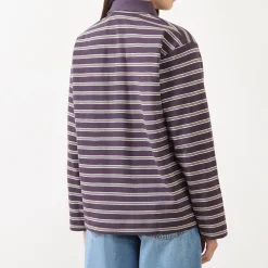 Jeanne Logo Stripe Polo Shirt