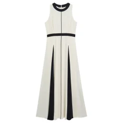 Jenn Two-Tone Pleated Dress