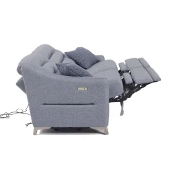 Jesper 3-Seater Double Power Recliner Blue