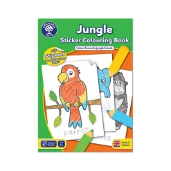 Jungle Sticker Colouring Book