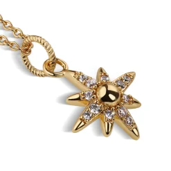 14K Gold-Plated Embellished Star Pendant Necklace