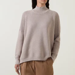Kaia Ribbed Mock Neck Sweater