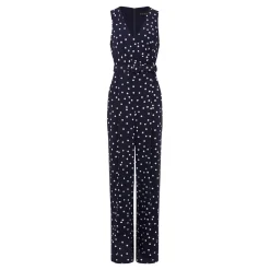 Kenzie Dotted Print Sleeveless Jumpsuit