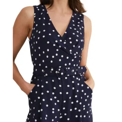 Kenzie Dotted Print Sleeveless Jumpsuit