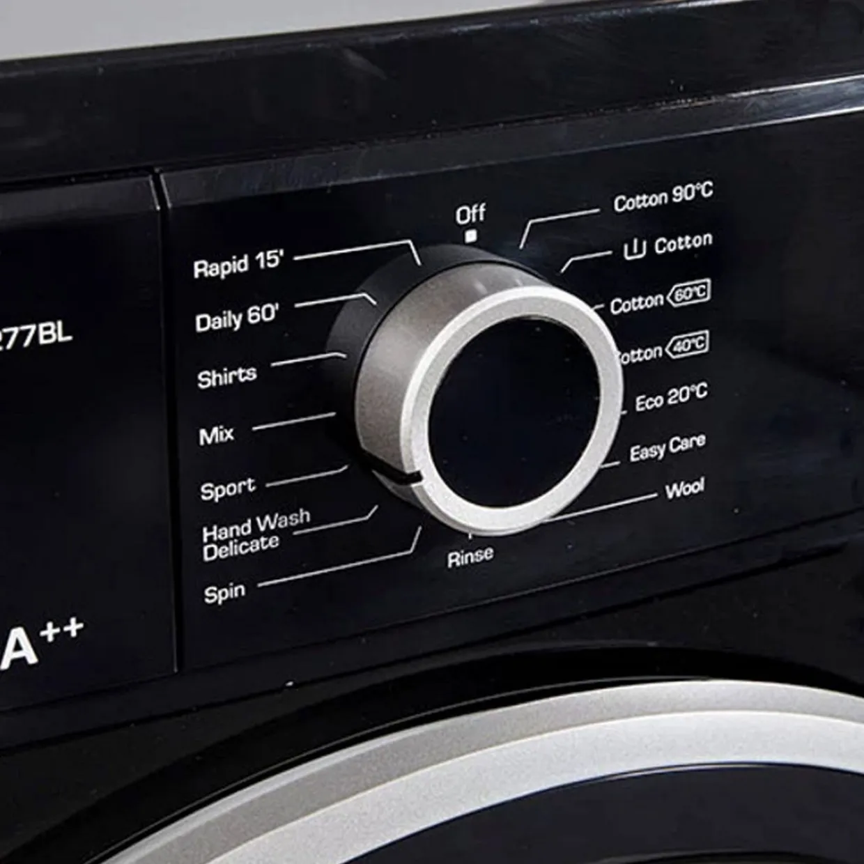 7Kg Washing Machine 1200 Spin Black