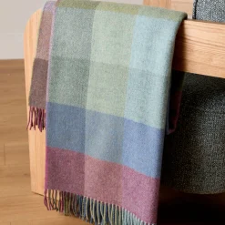 Kilmeaden Block Check Lambswool Throw