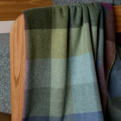 Kilmeaden Block Check Lambswool Throw