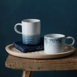 Kiln Blue Ridged Mug