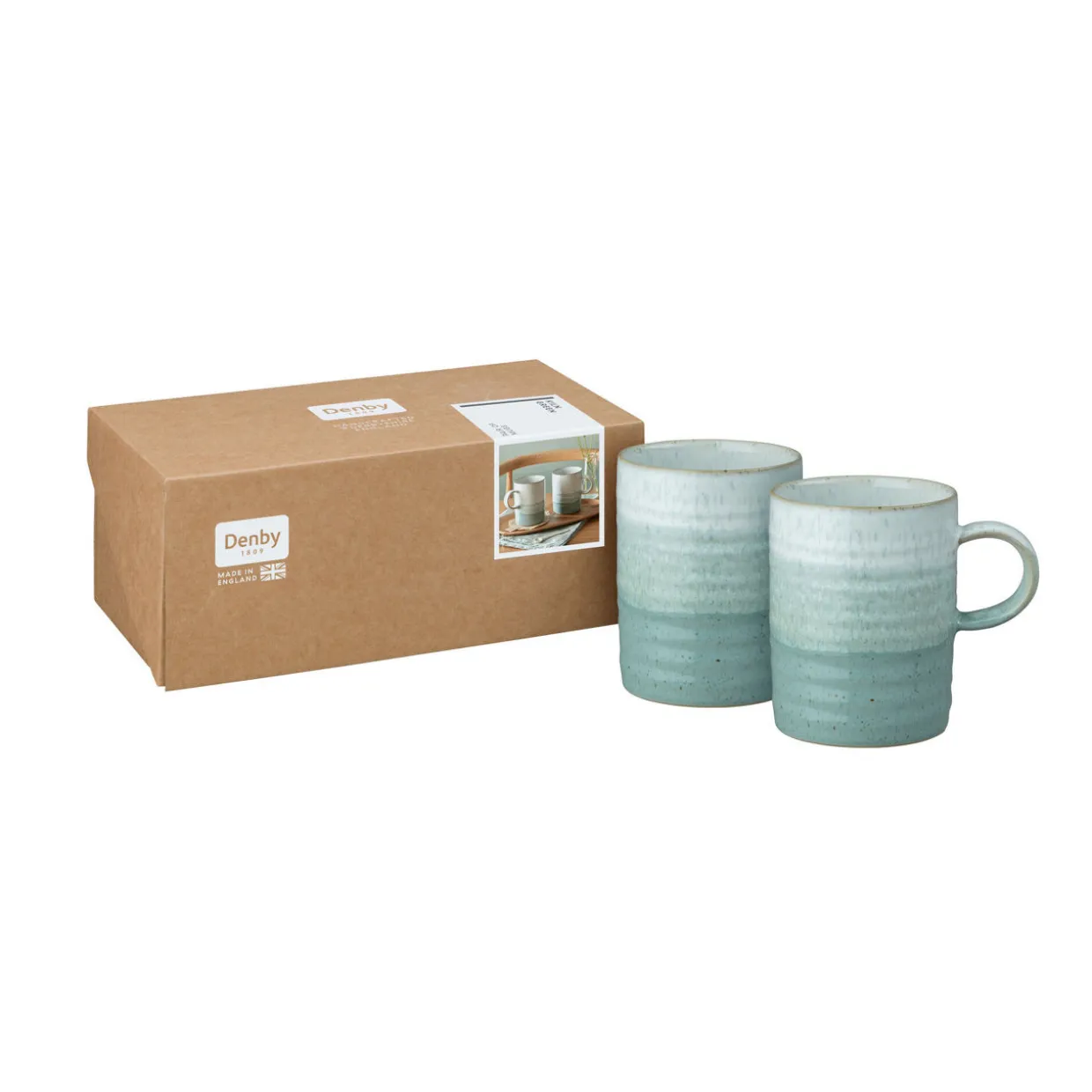 Kiln Green Set of Two Mugs