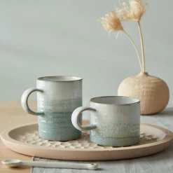 Kiln Green Small Ridged Mug