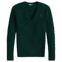 Kimberly Pony Player Logo Cable Knit Sweater