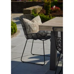 Kingsville Garden Dining Set Graphite Lava 195cm