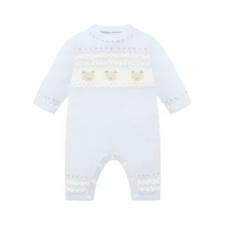 Kristian Knitted Bear Fairisle Bodysuit & Hat Two-Piece Set
