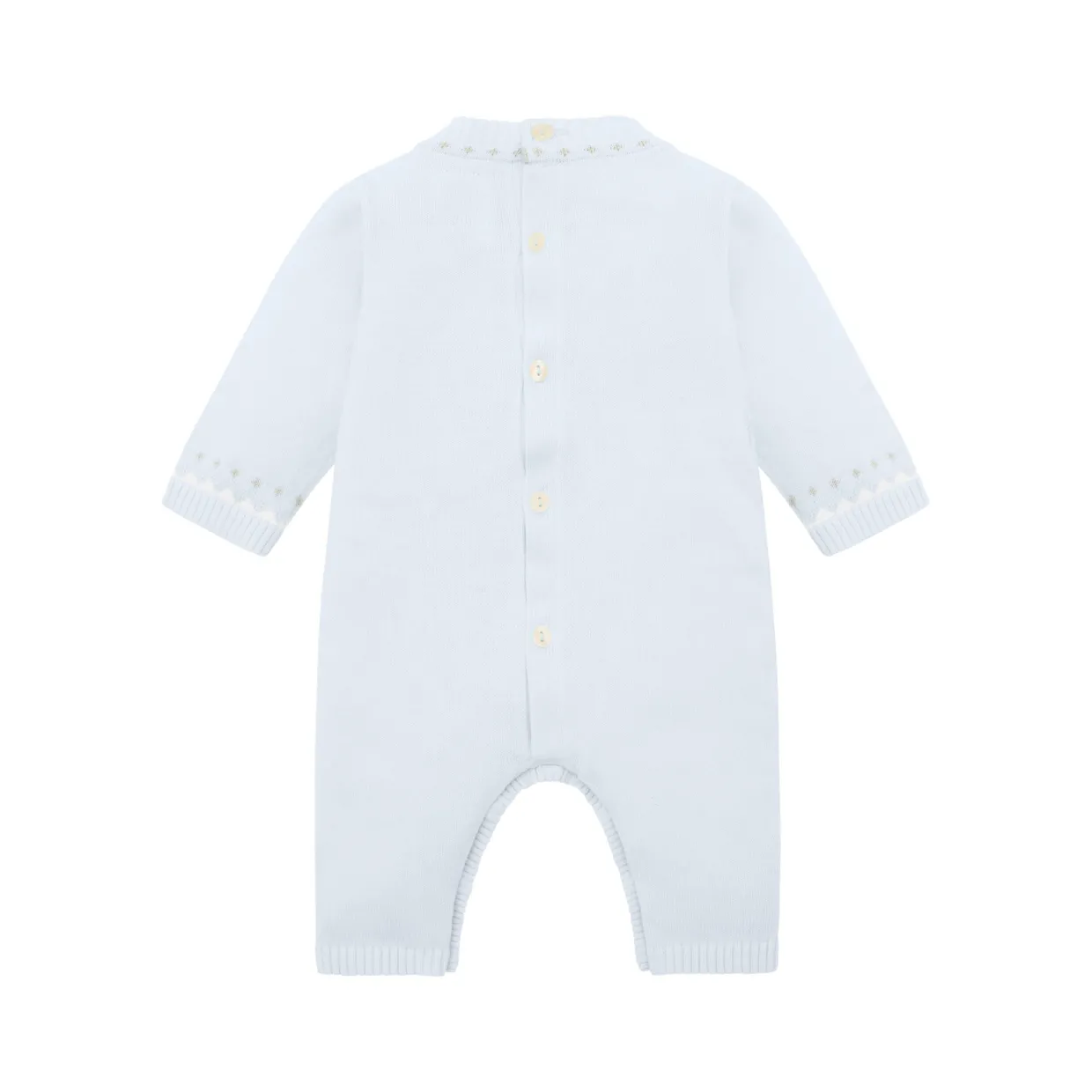 Kristian Knitted Bear Fairisle Bodysuit & Hat Two-Piece Set