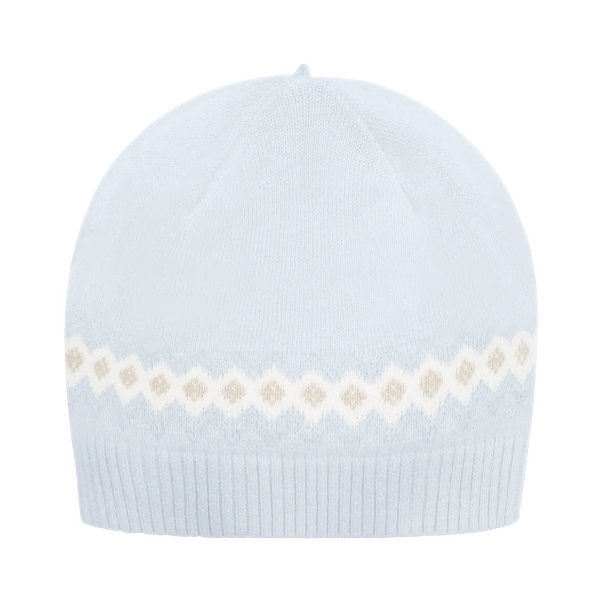 Kristian Knitted Bear Fairisle Bodysuit & Hat Two-Piece Set