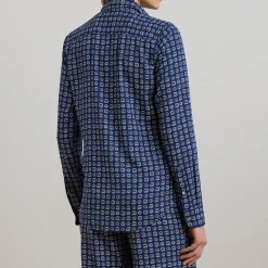 Kristy Geo-Print Crepe Shirt