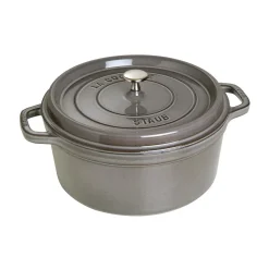 La Cocotte 28cm Round Cast Iron Cocotte Graphite-Grey
