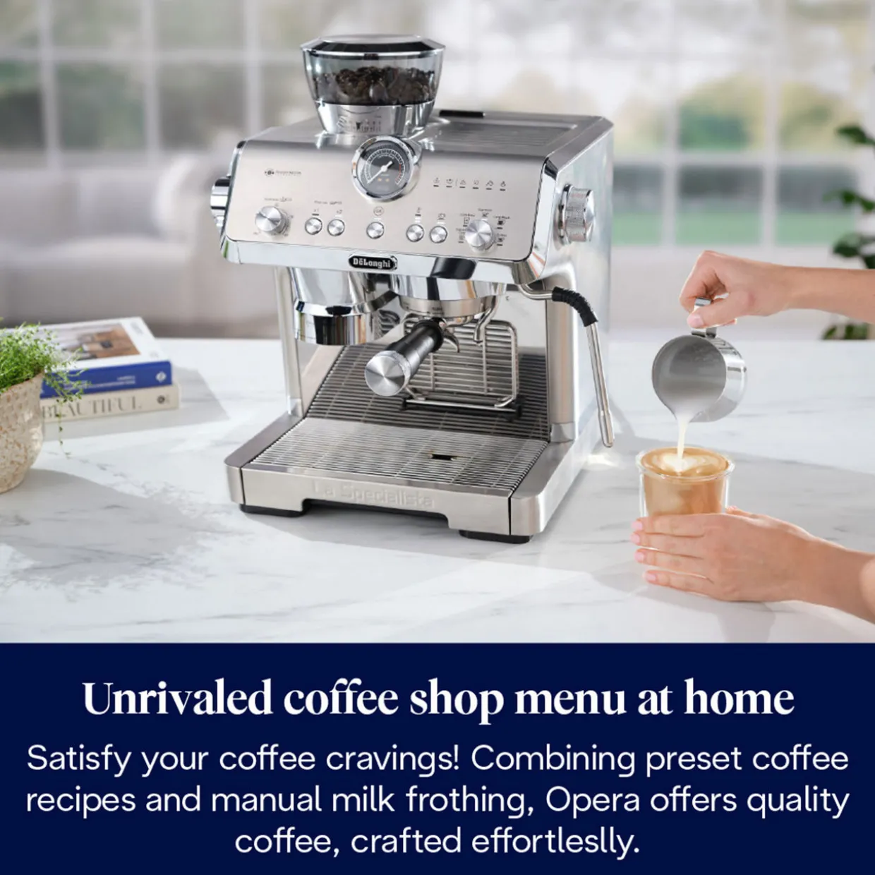 La Specialista Opera Bean to cup Coffee Machine with HomeCafe Kit Stainless Steel