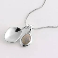 Labradorite Pebble Charms Necklace