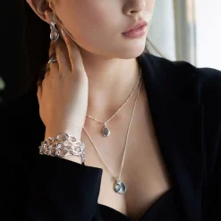 Labradorite Pebble Charms Necklace