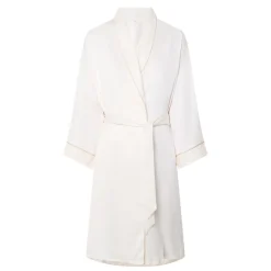 Lace Trim Belted Robe