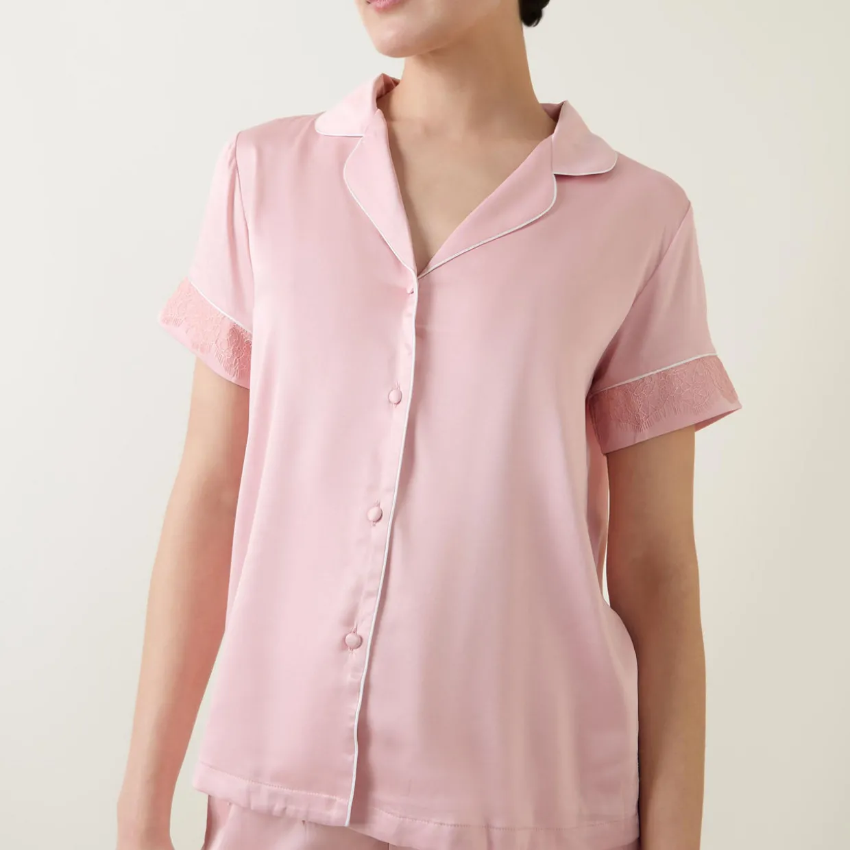 Lace Trim Pyjama Set