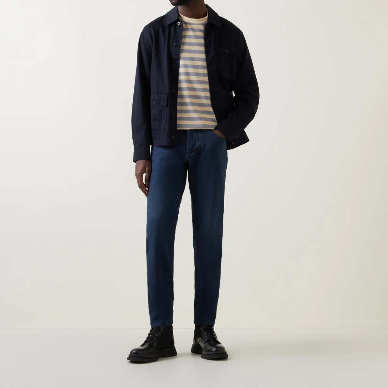 Larkee-Beex Mid-Rise Tapered Jeans