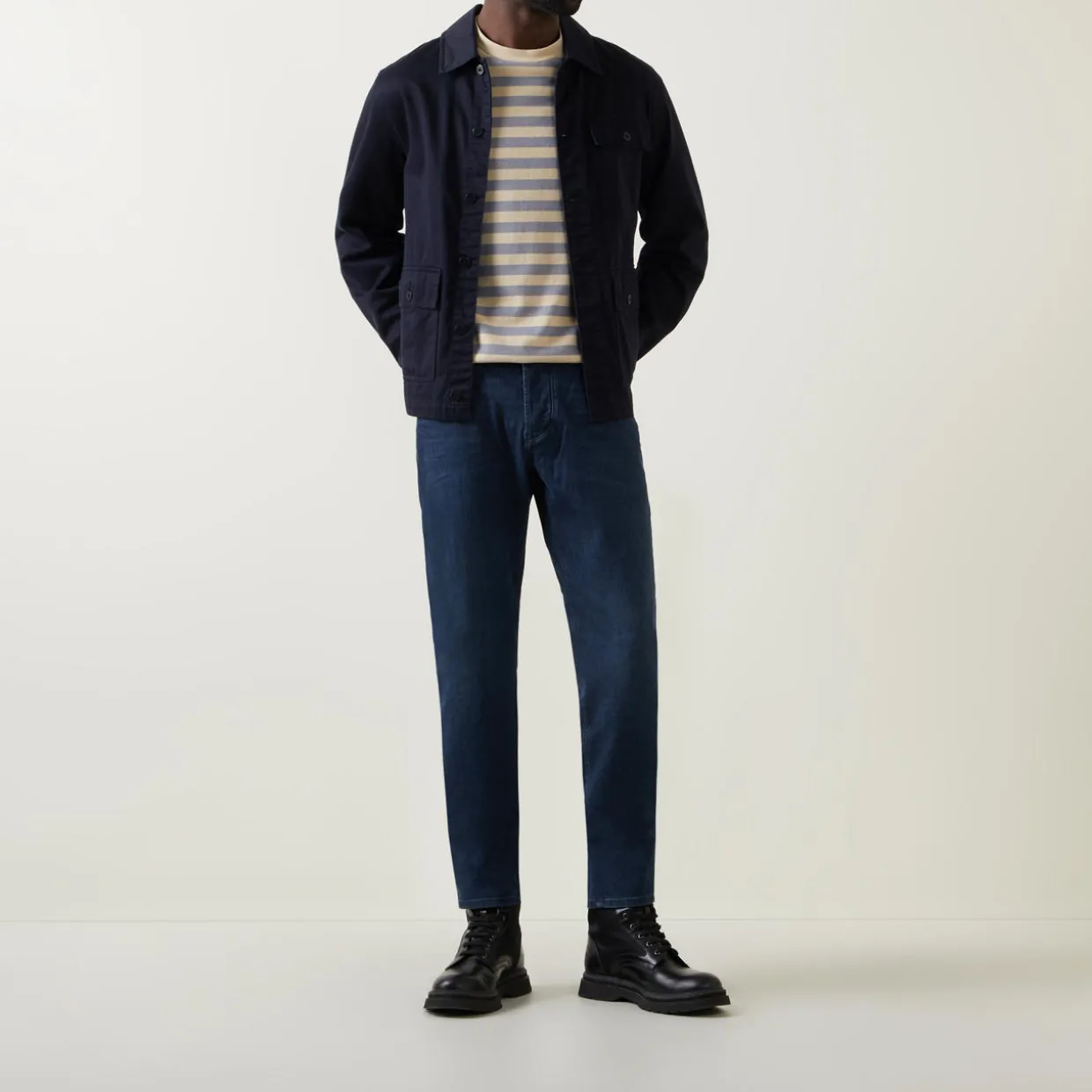Larkee-Beex Mid-Rise Tapered Jeans
