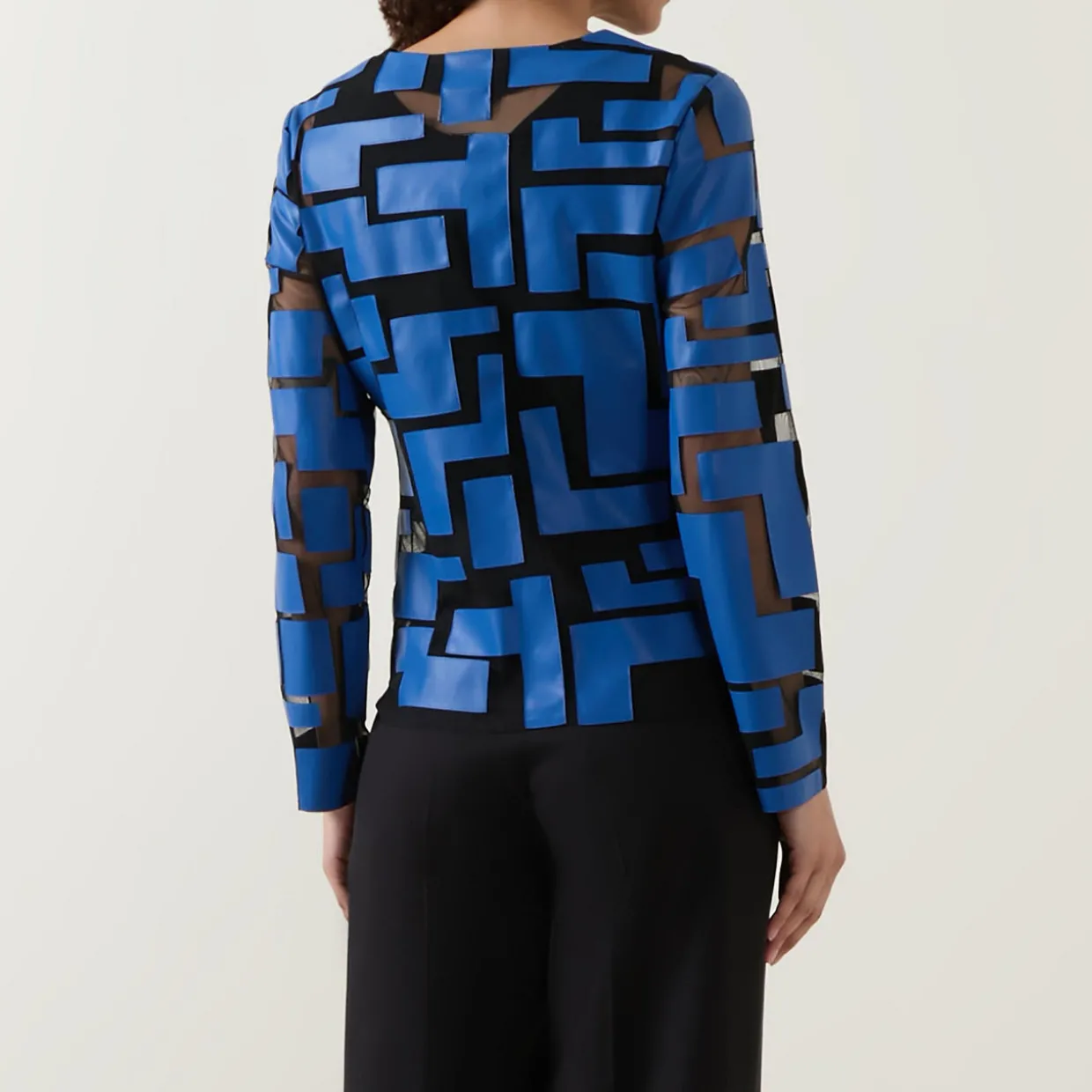 Laser-Cut Leatherette Jacket