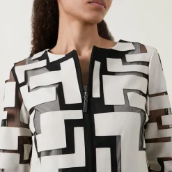 Laser-Cut Leatherette Jacket