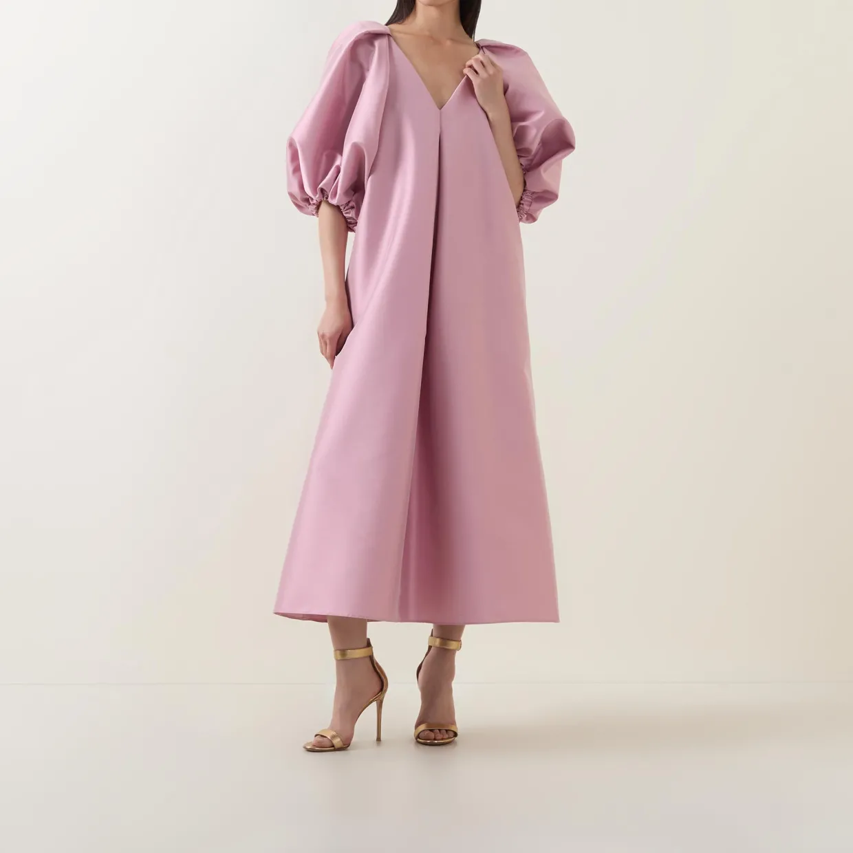 Lennon Pleat-Detail Dress