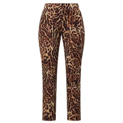 Leopard Print Slim Leg Trousers