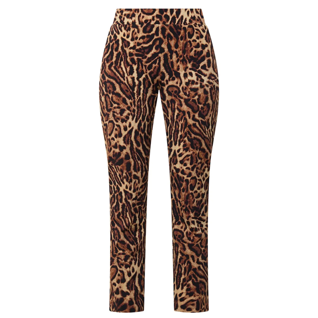 Leopard Print Slim Leg Trousers