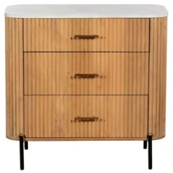 Lille 3-Drawer Chest Brown