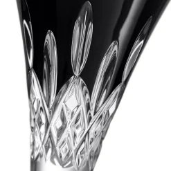 Lismore Black Toasting Flute Set of Two