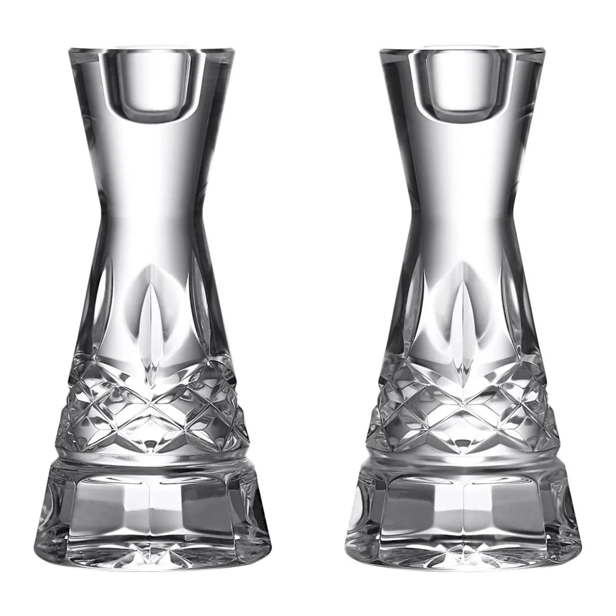 Lismore Round Candlestick 15cm 6in Set of 2