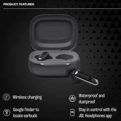 Live Flex 3 Noise Cancelling Earbuds with Charging Case Black