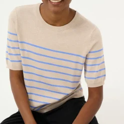 Lizza Striped Knit Top