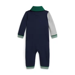 Logo Colour-Block Fleece Babygrow 3-12 Months