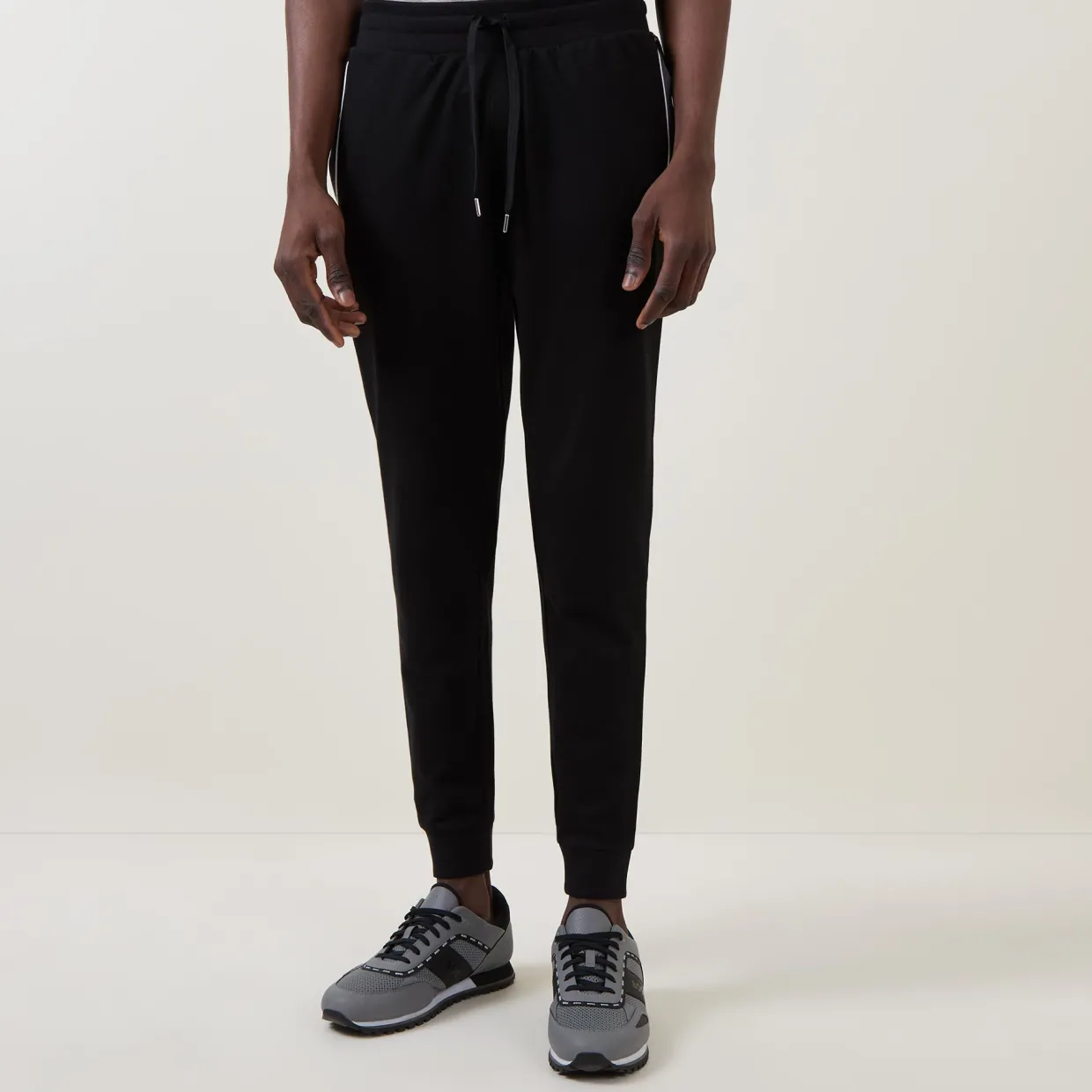 Logo Drawstring Cuffed Sweatpants