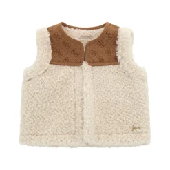 Logo Faux Shearling Gilet