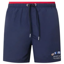 Logo Flag Drawstring Swim Shorts