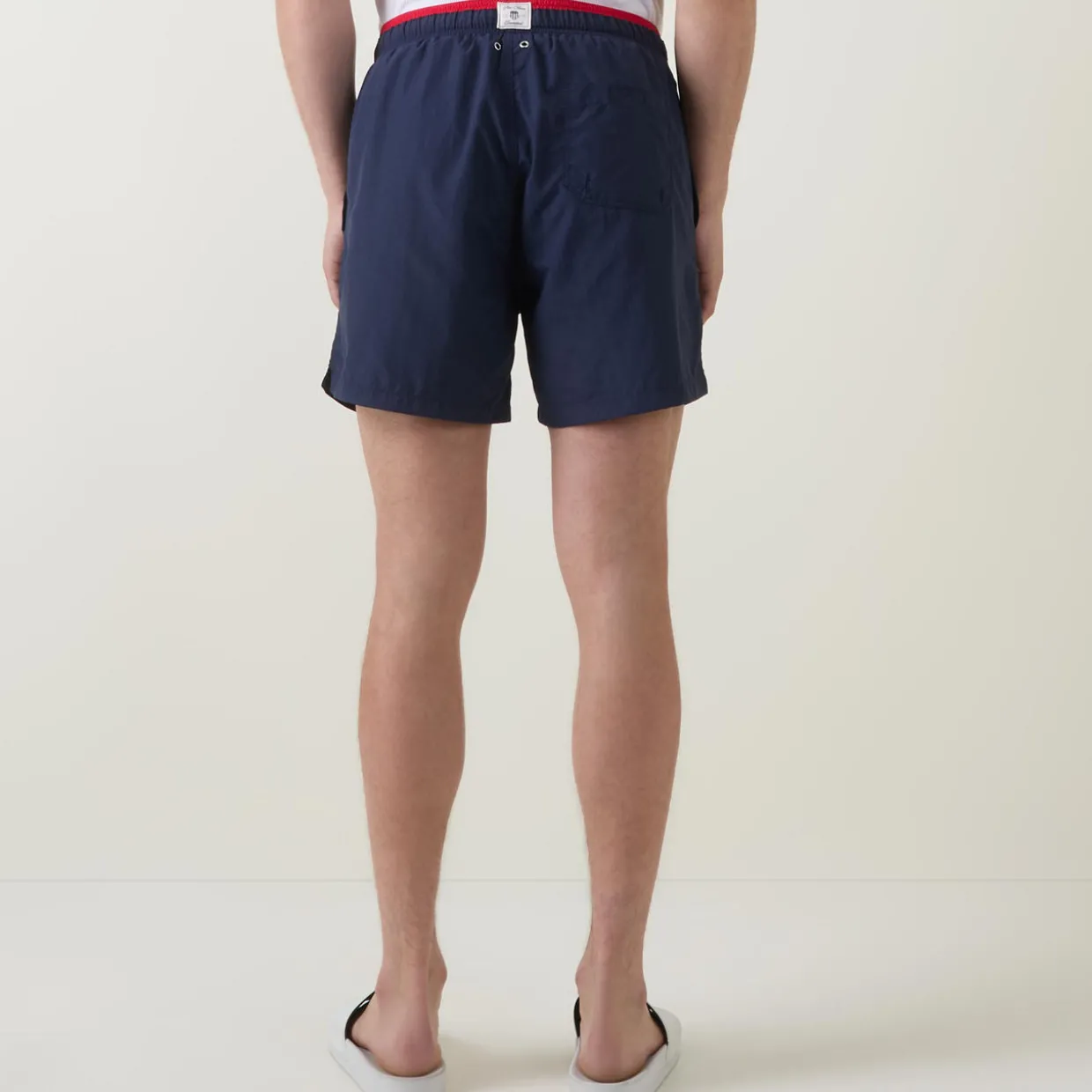 Logo Flag Drawstring Swim Shorts