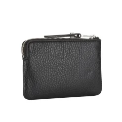 Logo Grained Leather Cardholder