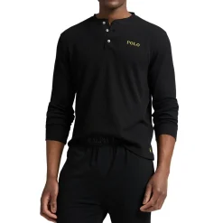 Logo Henley Long-Sleeved Lounge Top