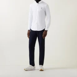 Logo Slim Fit Garment-Dyed Shirt