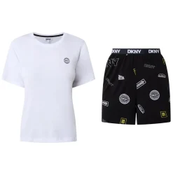 Logo T-Shirt & Logo Badge Boxer Shorts Pyjama Set