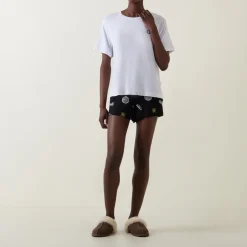 Logo T-Shirt & Logo Badge Boxer Shorts Pyjama Set