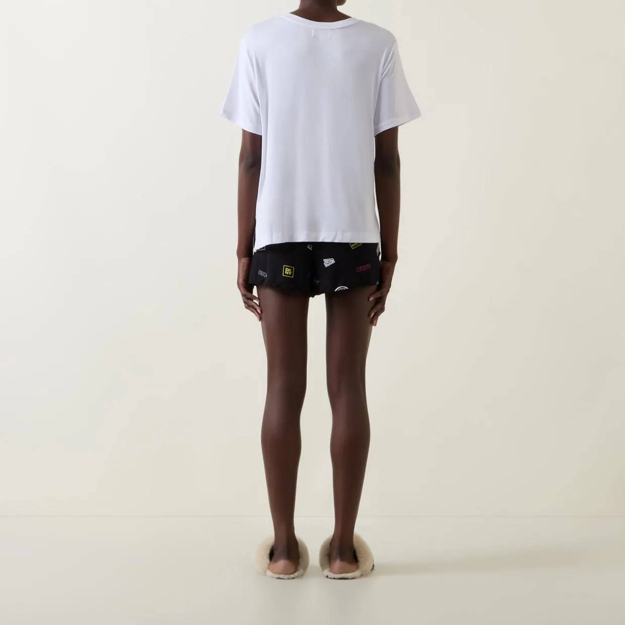 Logo T-Shirt & Logo Badge Boxer Shorts Pyjama Set