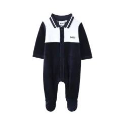 Logo Velvet Romper Pyjamas